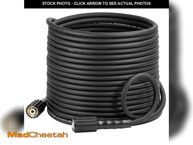 Lot 74-12315469 - YAMATIC Super Flexible Pressure Washer Hose 50FT 1/4", Kink Resistant Power Washer Hose Replacement ...