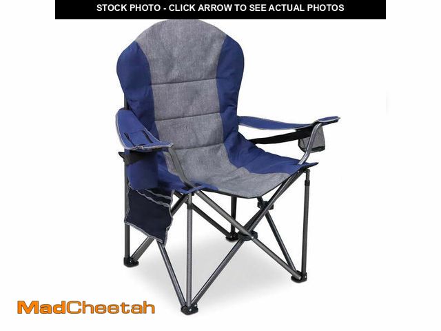Lot 74-14369232 - Camping Chairs for Adults,High Back Folding Camp Chair with Cup Holder and Cooler Bag,Heavy Duty Out...