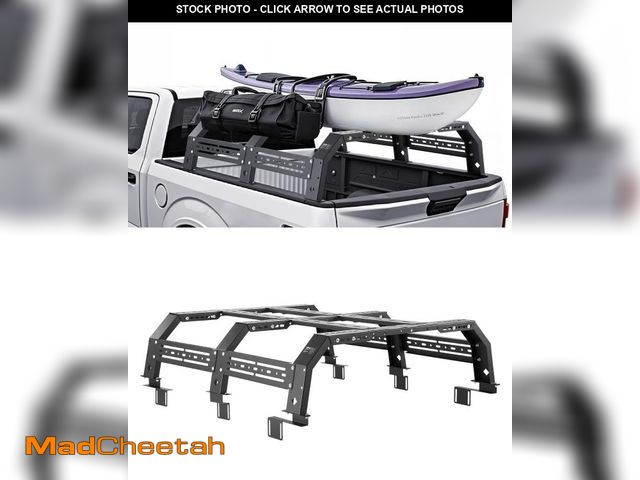 Lot 74-12133965 - VEVOR Overland Truck Bed Rack, 51.2-65.4 in Width, Adjustable Overland Bed Cargo Rack with Sidebar, ...