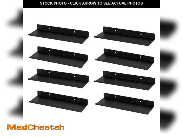 Lot 74-12717155 - SlimmKISS Black Matte Floating Shelves Floating Shelves Wall Mounted Shelf Organizer Modern Black Me...