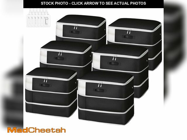 Lot 74-13542475 - Easortm Comforter Storage Bag - Large Capacity Blanket Storage Bags 3-Layer Ultra Space Saving Self ...