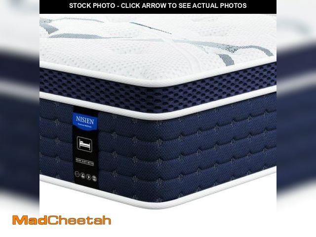 Lot 74-12378075 - Nisien 14 Inch Hybrid Mattress in a Box  Gel Memory Foam Mattress Individually Wrapped Pocket Coils ...