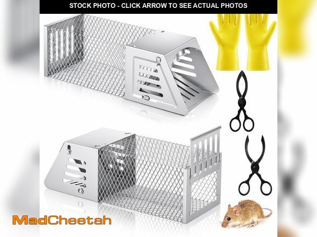 Lot 74-14062615 - Mysora 2 Set Humane Rat Mouse Traps, Chipmunk Rodent Squirrel Metal Trap for Indoor Home Outdoor Gar...