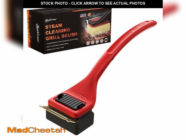 Lot 74-12972721 - Grill Brush Bristle-Free Steam Cleaning, BBQ Brush Replaceable Heat-Resistant Kevlar Head with Grill...