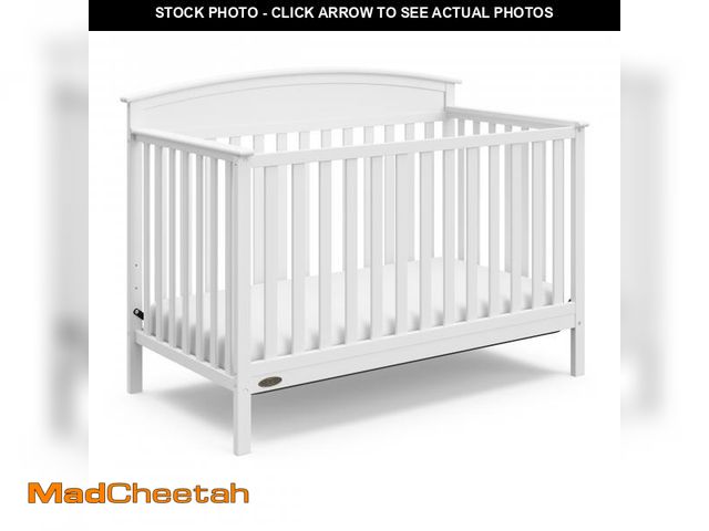 Lot 74-12161504 - Graco Benton 5-in-1 Convertible Crib - White - UNUSED