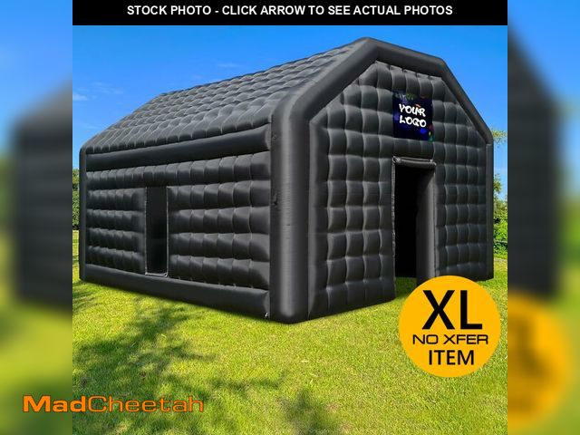Lot 74-12614834 - WARSUN Large Black Inflatable Nightclub 20x16.5x12Ft Inflatable Party Tent with Logo Area Inflatable...