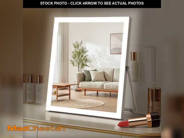 Lot 74-12608736 - Vanity Mirror with Lights,10"x12" Lighted Makeup Mirror with 3 Color Modes, 360ÃÂ° Rotation Makeup ...