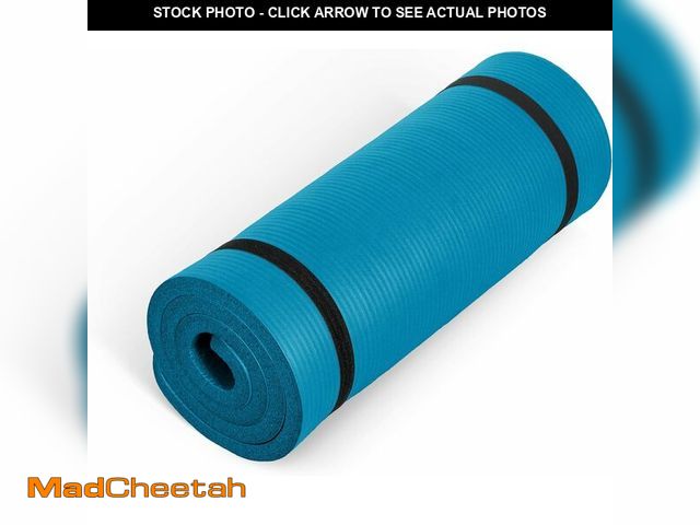 Lot 74-12543909 - (MISSING STRAP) CAP Barbell High Density Exercise Mat with strap, 74''x24''x1'' - Teal - UNUSED