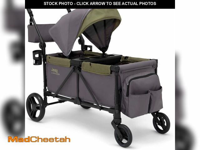 Lot 74-13794057 - Jeep Sport All-Terrain Stroller Wagon by Delta Children - Includes Canopy, Parent Organizer, Adjusta...