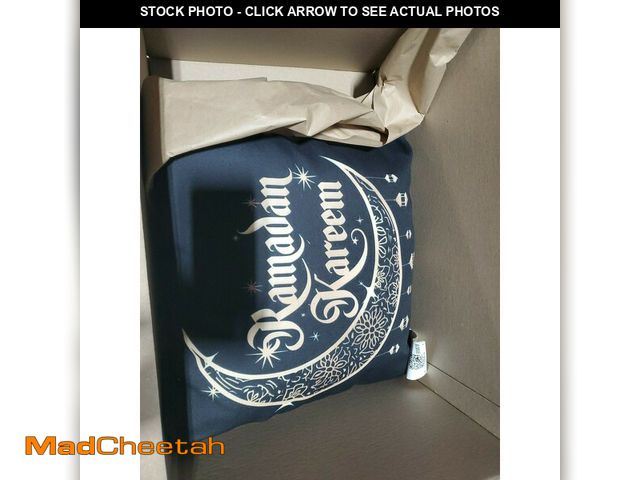 Lot 74-13801105 - Ramadan Kareem Crescent Moon Lantern Design Islam Throw Pillow - UNUSED