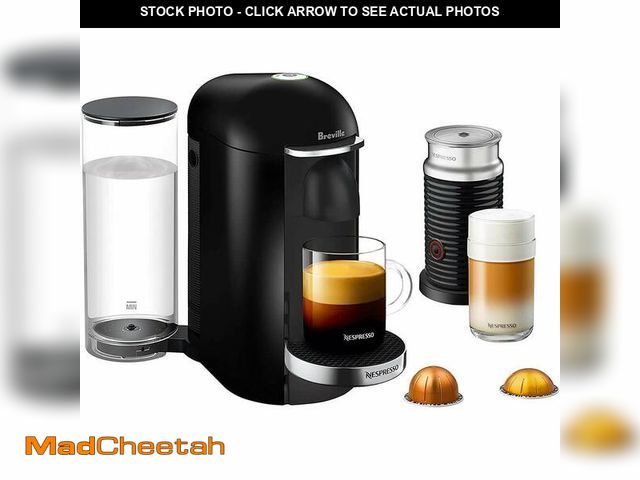 Lot 74-12589703 - Nespresso Vertuo Plus Deluxe Coffee and Espresso Maker by Breville, Piano Black with Aeroccino Milk ...