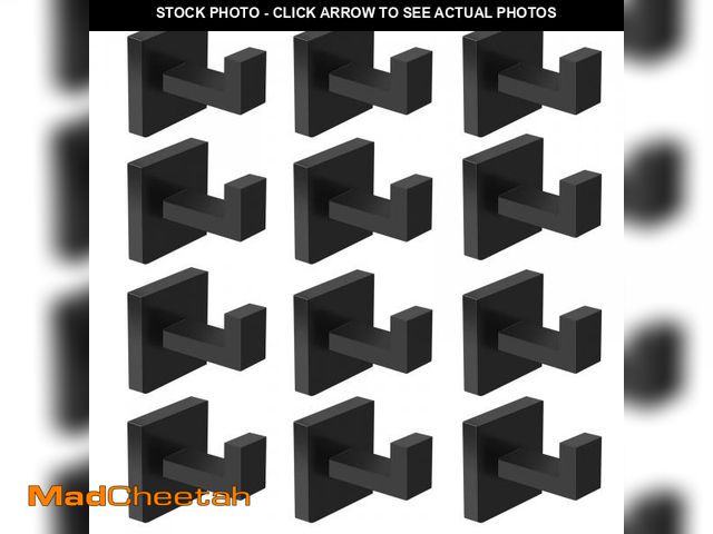 Lot 74-12216857 - IBosins 12-Pack Bathroom Towel Hooks Hand Towel Holder Heavy Duty Stainless Steel Towel Hanger Robe ...