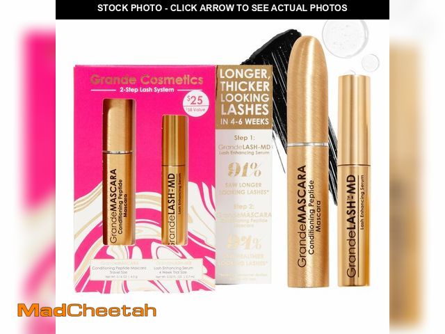Lot 74-12701244 - Grande Cosmetics 2-Step Lash System Set, GrandeLASH-MD &amp; GrandeMASCARA Conditioning Peptide Masc...