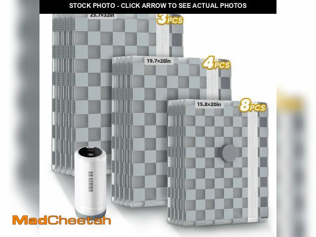 Lot 74-14214787 - Vacuum Bags for Travel with Rechargeable Digital Display air Pump,15 PCS Combo Travel Size Vacuum Se...