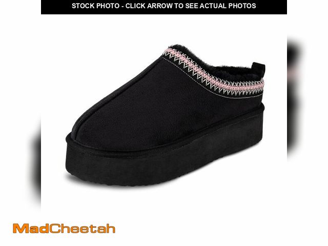 Lot 74-13951032 - Jessica Simpson Women's Microsuede Platform Clog Slipper, Black, Medium - UNUSED