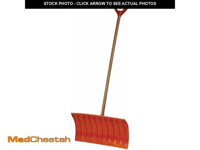 Lot 74-13041900 - Bigfoot 21" Poly Pusher Snow Shovel - Wooden Handle - UNUSED