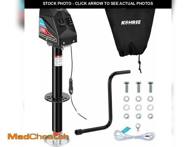 Lot 74-13040360 - Kohree Electric Trailer Jack 5000lbs, Heavy Duty A-Frame Electric Power Tongue Jack with Waterproof ...