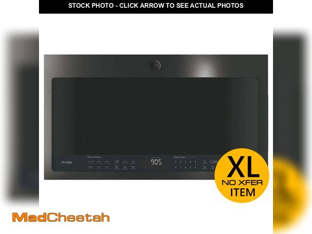 Lot 74-12610413 - GE Profile 2.1 cu. ft. Over the Range Microwave in Black Stainless Steel with Sensor Cooking - UNUSE...