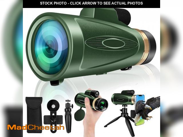 Lot 74-11553406 - MD.LIFE 80X100 HD Monocular Telescope, High Powered BAK-4 Prism Compact Monoculars for Adults, Large...