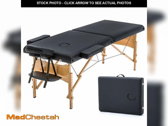 Lot 74-13801673 - BestMassage Massage Bed Portable Massage Table 28 inch Wide Lash Bed Height Adjustable 2 Folding Spa...