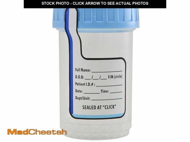 Lot 74-14081352 - ClikSeal Specimen/Sample Cup, Non-Sterile, 120ml, Features an Audible Click when Sealed Box of 300 -...