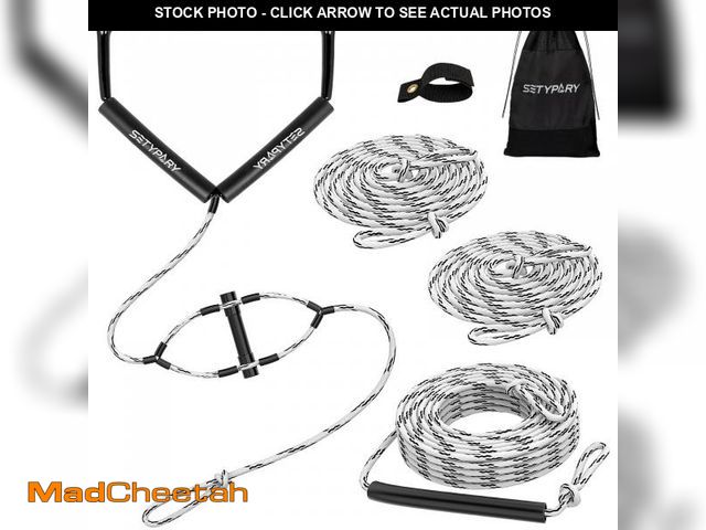 Lot 74-12442128 - SETYPARY 75FT Wakeboard Rope and Handle, Floating Water Ski Rope for Watersports, 4 Sections Ski Rop...