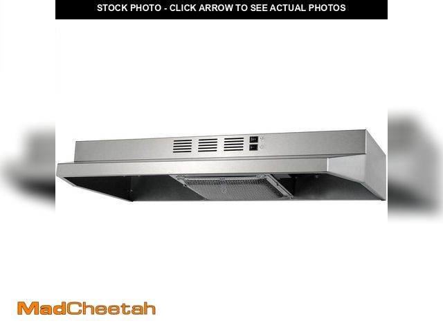 Lot 74-14319419 - AKDY 36-in Stainless Steel Under Cabinet Range Hood with Charcoal Filter - UNUSED