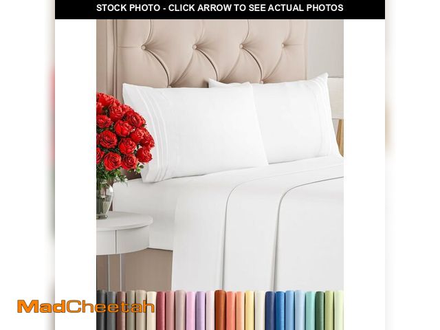 Lot 74-12713729 - King Size 4 Piece Sheet Set - Comfy Breathable &amp; Cooling Bed Sheets Set - Hotel Luxury Bedding f...