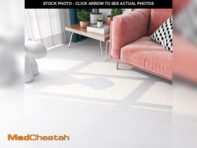 Lot 74-12700930 - FunStick 12"x24" 15 Pcs Peel and Stick Floor Tile Waterproof White Vinyl Plank Flooring Tiles Peel a...