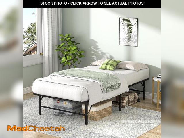 Lot 74-12397047 - VECELO Metal Folding Bed Frame, No Tools Required, Platform Mattress Base Supports Up to 660Ibs, 14 ...