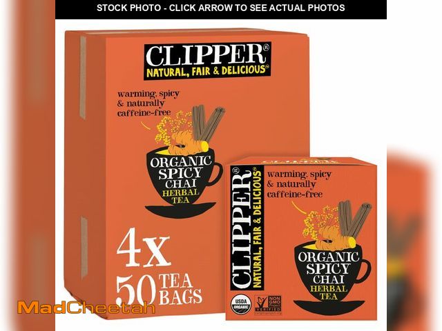 Lot 74-14079621 - Clipper Tea Spicy Chai Herbal Tea Ã¢â¬â Caffeine Free, USDA Organic, Great Hot or Iced Ã¢â¬â W...