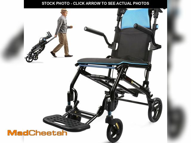 Lot 74-12574152 - Wheelchairs for Adults,Utral-Lightweight(only 19.4lbs) Transport Chair, Foldable and PortableTravel ...