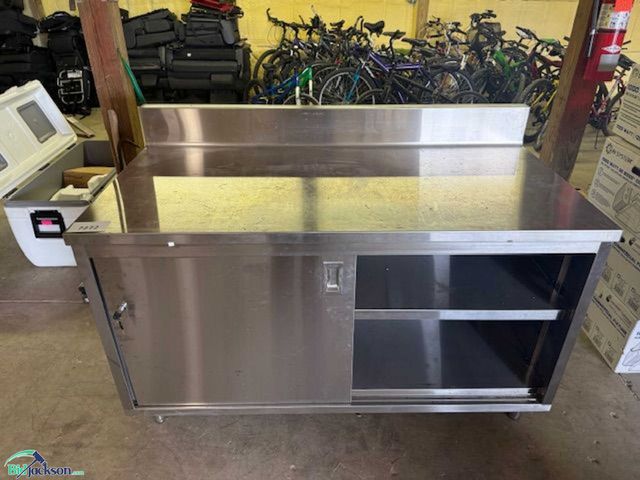 Lot 76-7272 - REGENCY STAINLESS STEEL TABLE