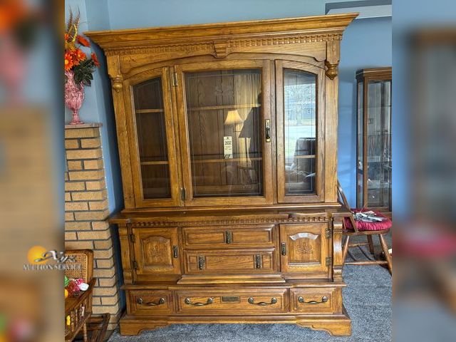 Lot 83-2032 - Wood China Hutch