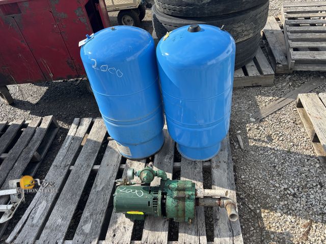 Lot 83-2000 - Two 20 Gallon Amtrol Well-X Trol Well Water Pressure Tanks with 110V Single-Phase Well Pump