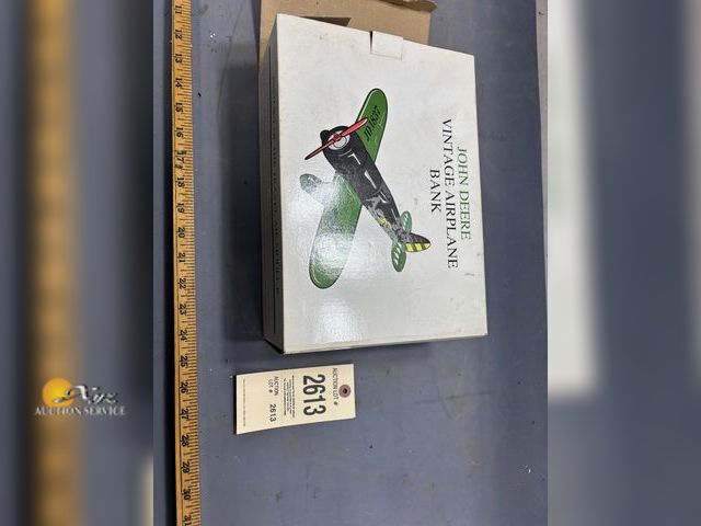 Lot 83-2613 - John Deere Vintage Airplane Bank Toy Plane