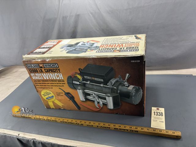 Lot 83-1338 - Badland Winches 12,000lb Capacity Off-Road Vehicle Winch New in Box Never Opened