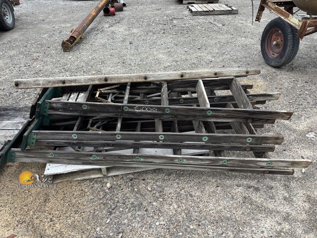 Lot 83-6000 - Five 4 Legged Ladders and One Regular Ladder
