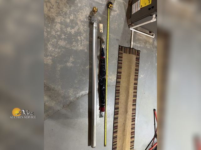 Lot 83-2124 - Estate Telescoping Flagpole and Flag with Eagle