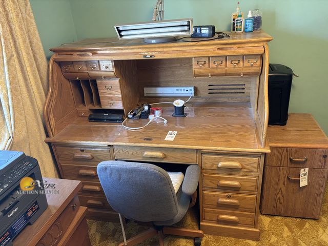 Lot 83-2085 - Roll Top Desk