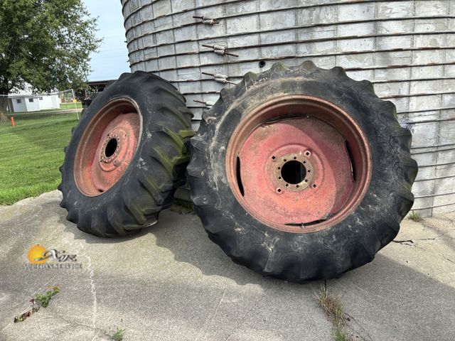 Lot 83-1020 - Two 18.4-38 Tires on 9 Bolt Rims