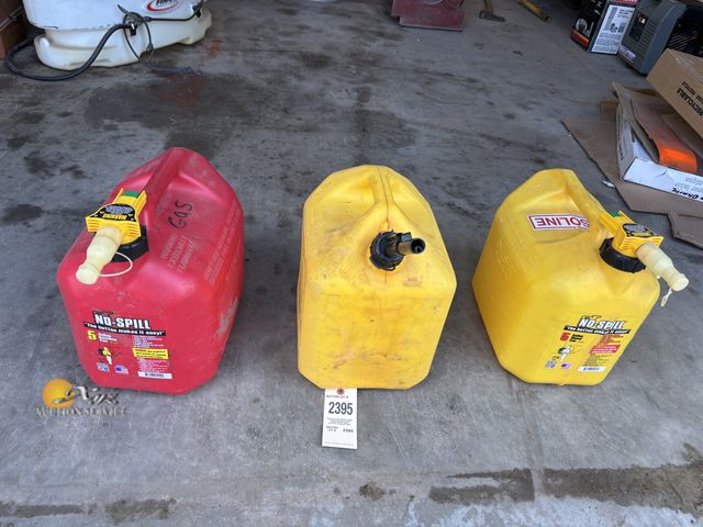 Lot 83-2395 - Lot of Three 5 Gallon Gas Cans