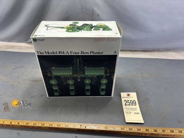 Lot 83-2599 - Precision Classics 9 John Deere The Model 494-A Four Row Planter Farm Toy