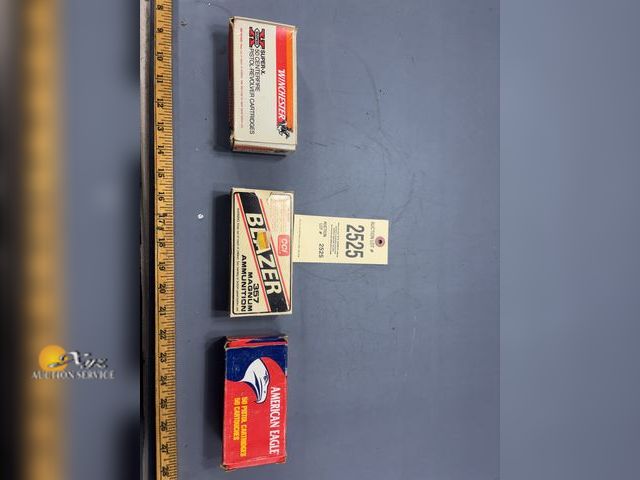 Lot 83-2525 - Incomplete Box of Winchester 357 Mag 158 gr., CCI Blazer 357 Mag 158 gr., and American Eagle 357 Mag...
