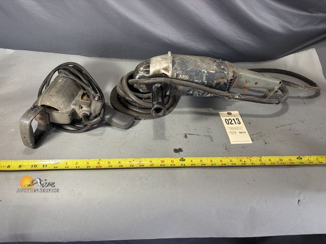 Lot 83-0213 - Craftsman Drill and AEG Grinding Wheel