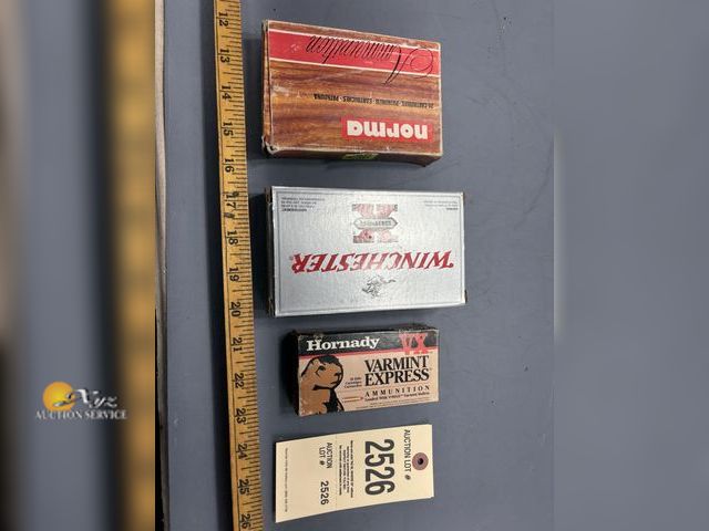 Lot 83-2526 - Box of Norma 7.65 Arg. 150 gr., Winchester 30-06 SPRG 165 gr., and Hornady Varmint Express