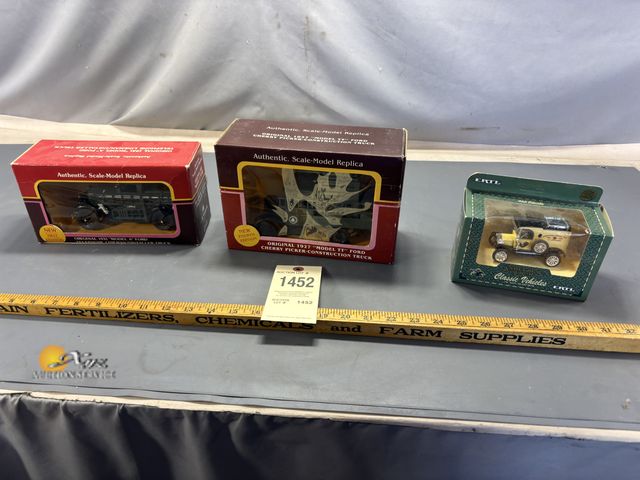 Lot 83-1452 - Three Vintage Die-Cast Scale Replicas in Original Boxes