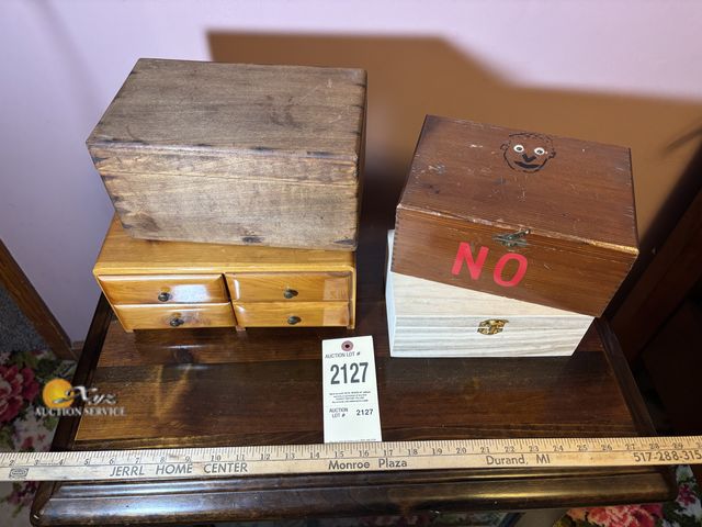 Lot 83-2127 - Lot of Wooden Storage Boxes