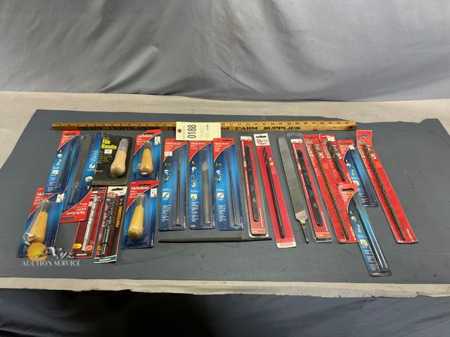 Lot 83-0188 - Misc new files and drill bits