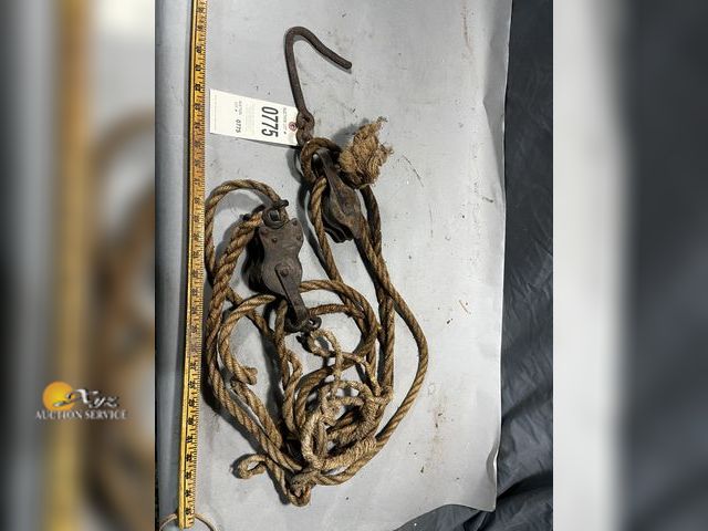 Lot 83-775 - Antique Rope and Pulleys